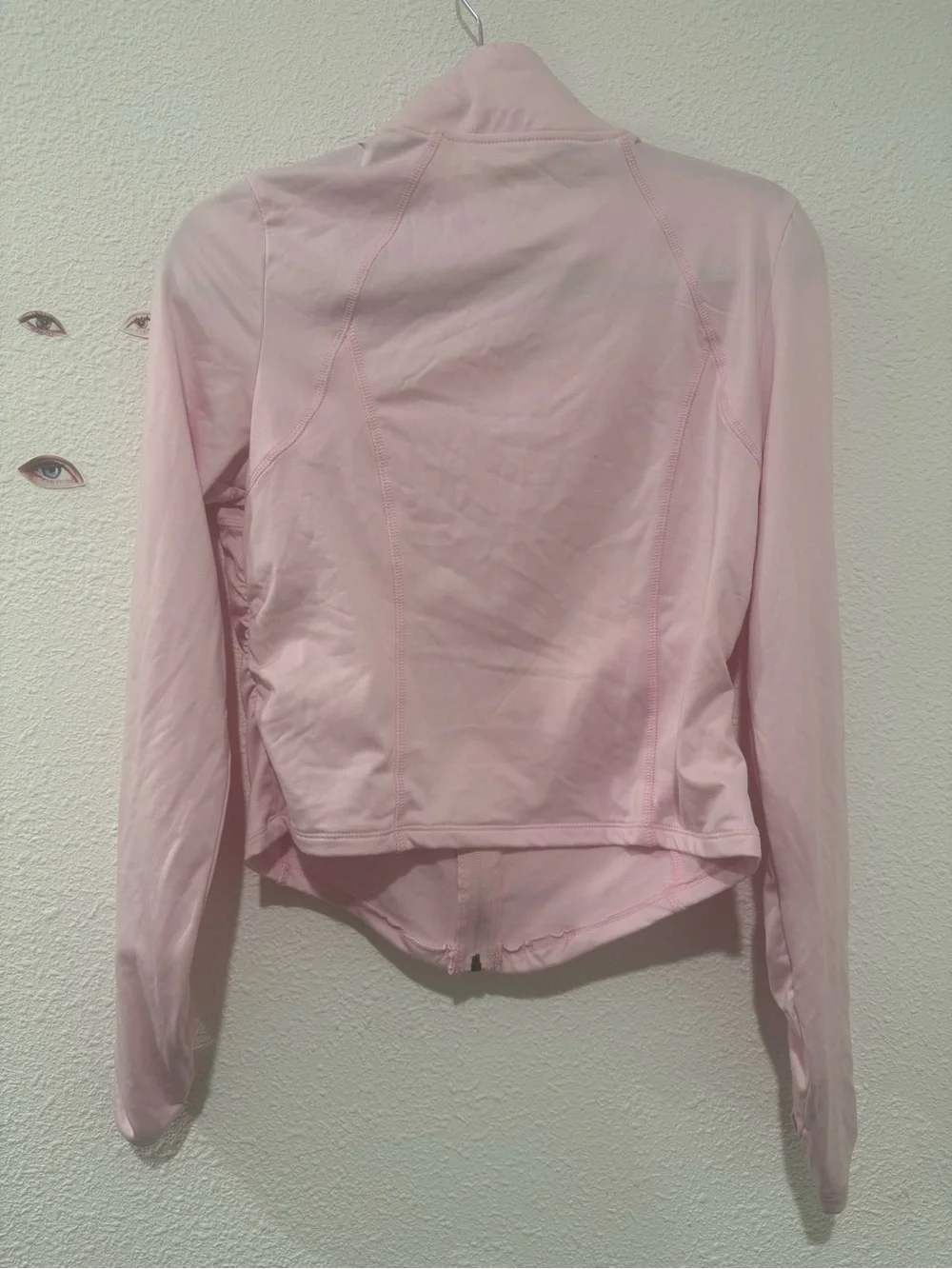 No comment Light Pink Full-Zip running jacket